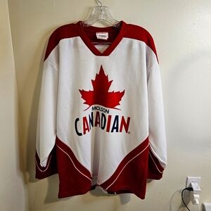 Molson Canadian Hockey TEAMWORK Jersey White Maple Leaf 🍁  Size 38-40